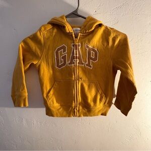 Like New GAP Kids Mustard Yellow Zip-Up Hoodie